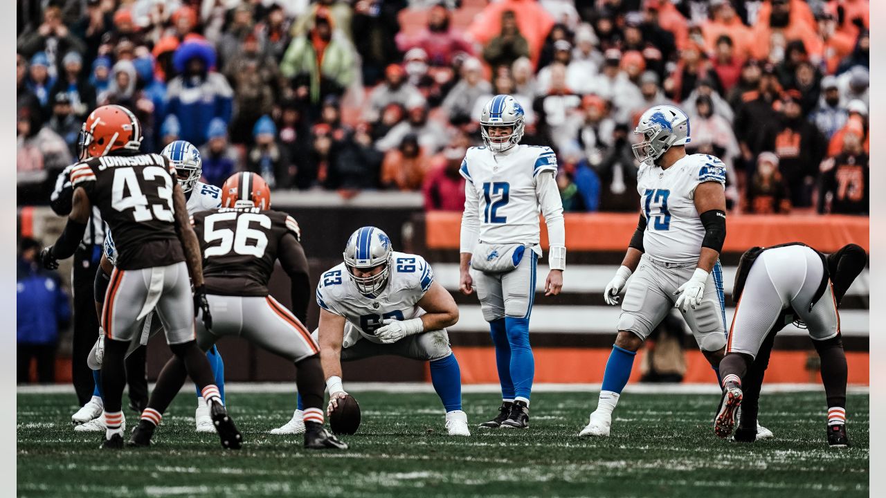 Detroit Lions center Evan Brown (63) blocks against the Washington