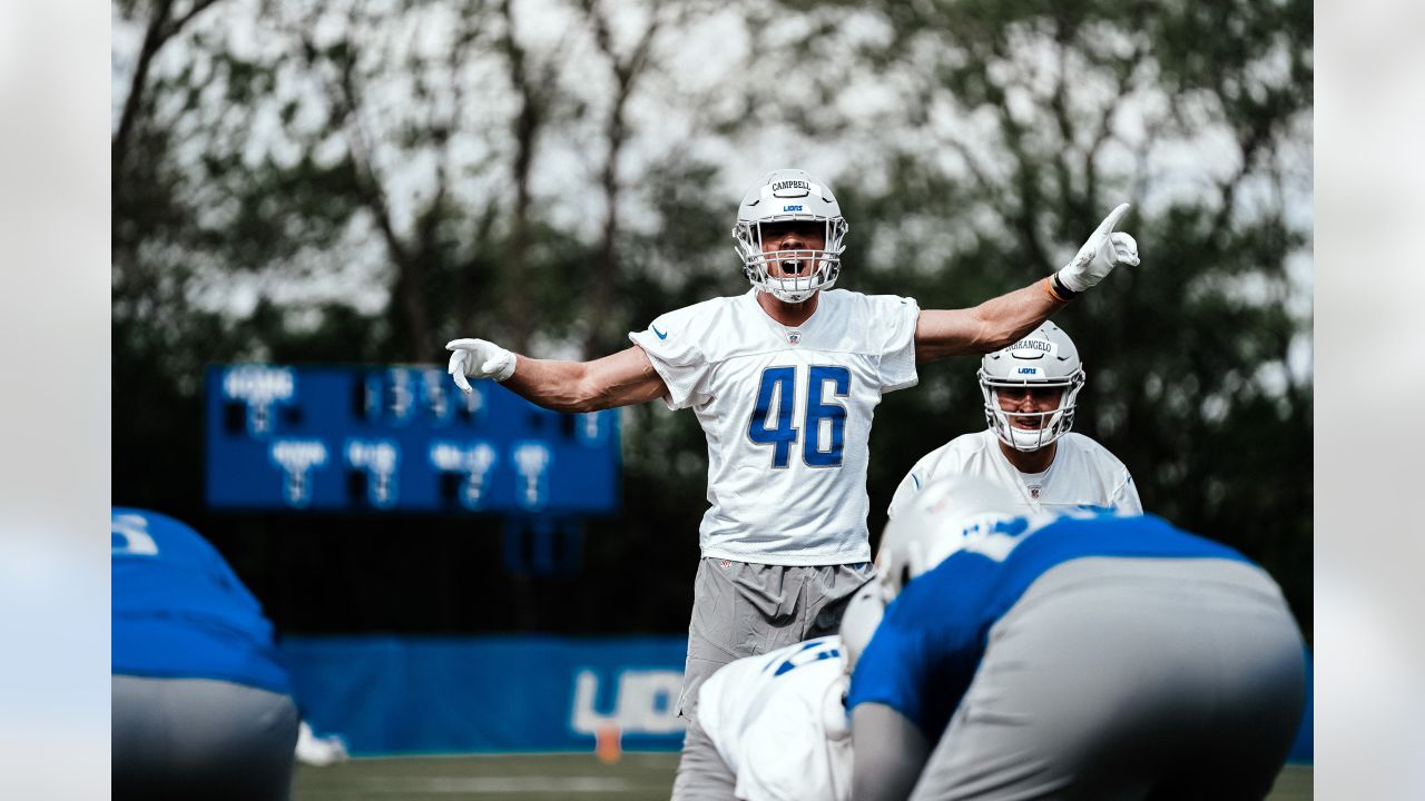 Detroit Lions defensive tackle Brodric Martin watches during an NFL  football rookie minicamp practice in Allen Park, Mich., Saturday, May 13,  2023. (AP Photo/Paul Sancya Stock Photo - Alamy