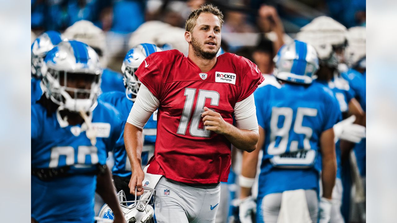 Training camp observations: Lions' Jared Goff heats up in red-zone drills,  throws pick in 2-minute work 