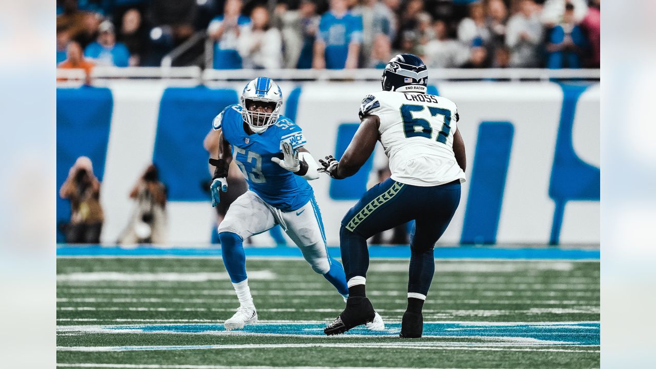 Detroit Lions defensive tackle Alim McNeill (54) during the second half of  an NFL football game against the Seattle Seahawks, Sunday, Oct. 2, 2022, in  Detroit. (AP Photo/Duane Burleson Stock Photo - Alamy