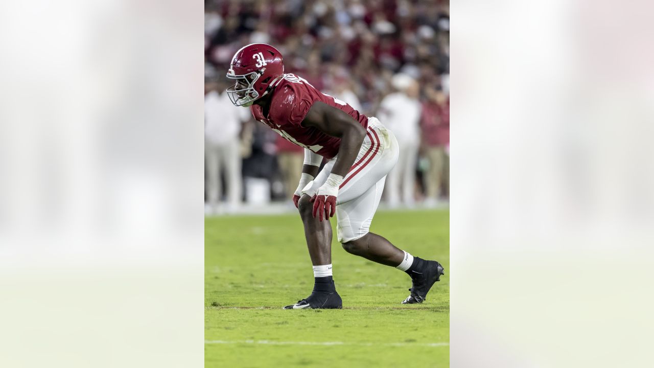 Atlanta Falcons defensive tackle Abdullah Anderson (98) watches a fumble  during the first half of an NFL football game against the Cleveland Browns,  Sunday, Oct. 2, 2022, in Atlanta. The Atlanta Falcons