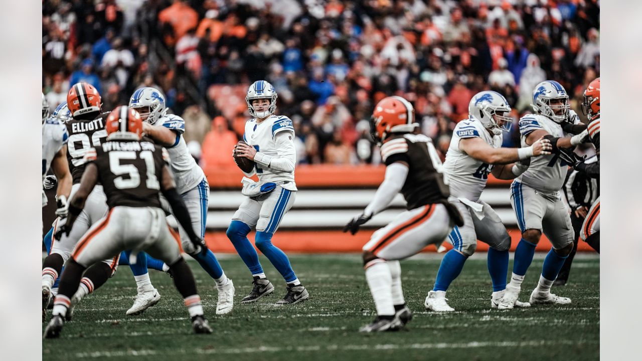 Detroit Lions center Evan Brown (63) plays during the first half