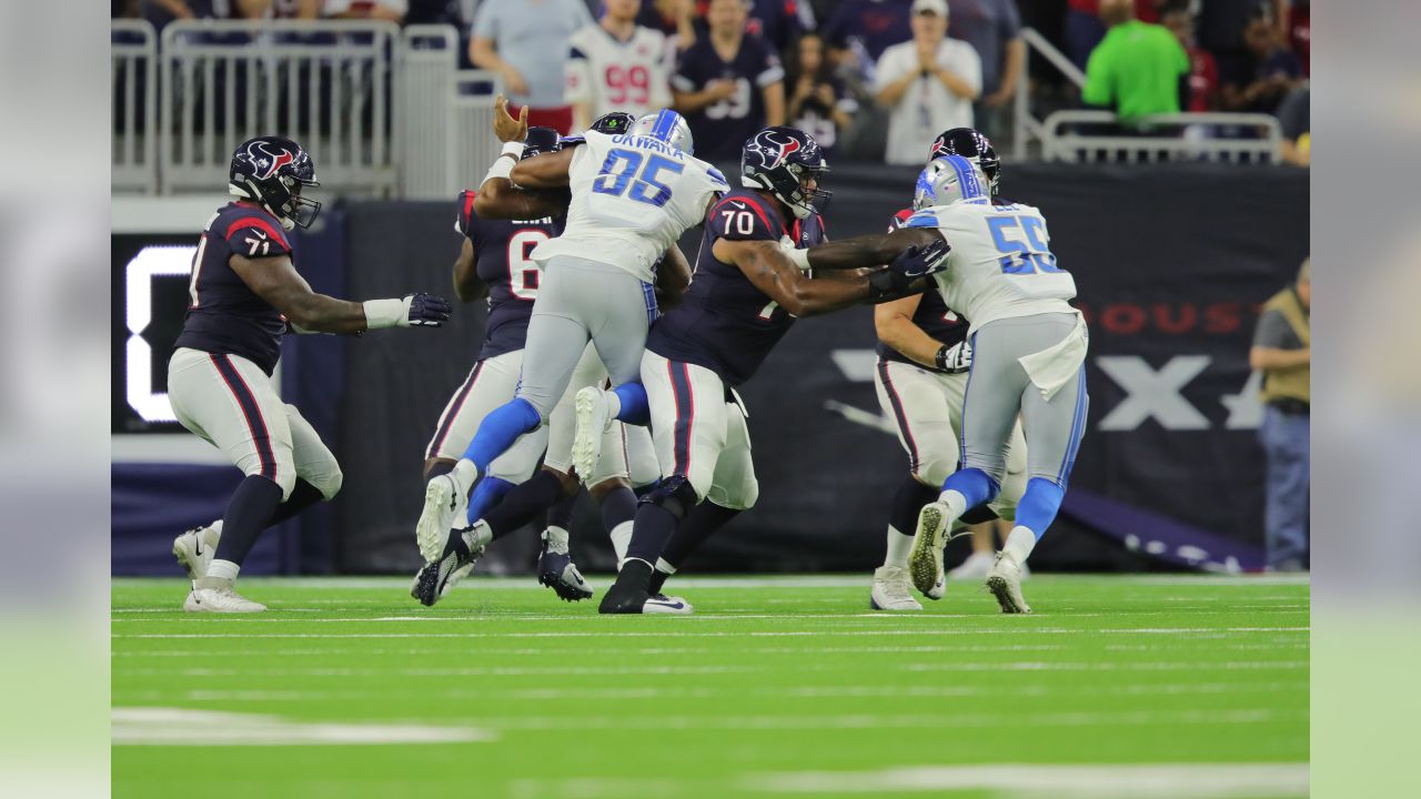 Houston, TX, USA. 17th Aug, 2019. Detroit Lions kicker Matt Prater (5)  during the second half of an NFL preseason game between the Houston Texans  and the Detroit Lions at NRG Stadium