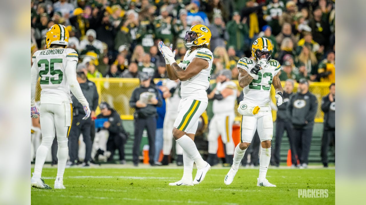 Green Bay Packers wide receiver Allen Lazard catches during pregame of an  NFL football game against the Detroit Lions, Sunday, Nov. 6, 2022, in  Detroit. (AP Photo/Duane Burleson Stock Photo - Alamy