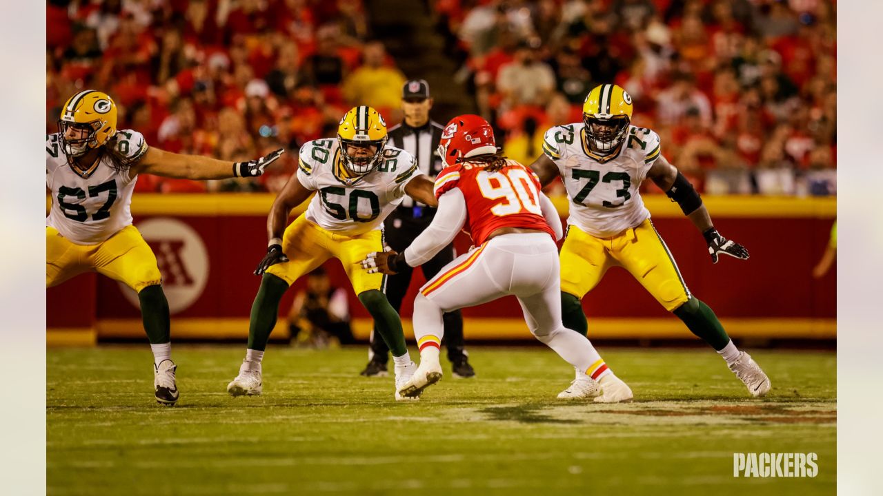 Green Bay Packers quarterback Jordan Love warms up before the start of an NFL  preseason football game between the Kansas City Chiefs and the Green Bay  Packers Thursday, Aug. 25, 2022, in