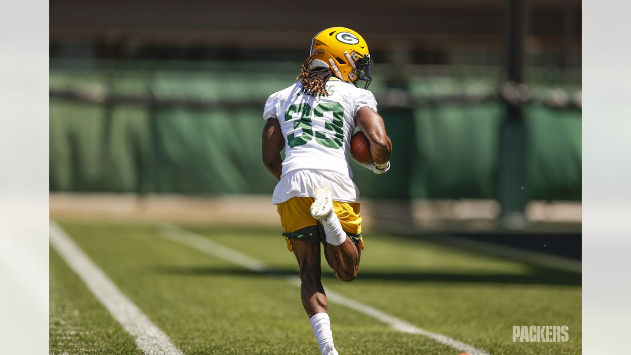 Green Bay Packers cornerback Eric Stokes (21) plays defense during an NFL  football game against the New England Patriots Sunday, Oct. 2, 2022, in  Green Bay, Wis. (AP Photo/Jeffrey Phelps Stock Photo - Alamy