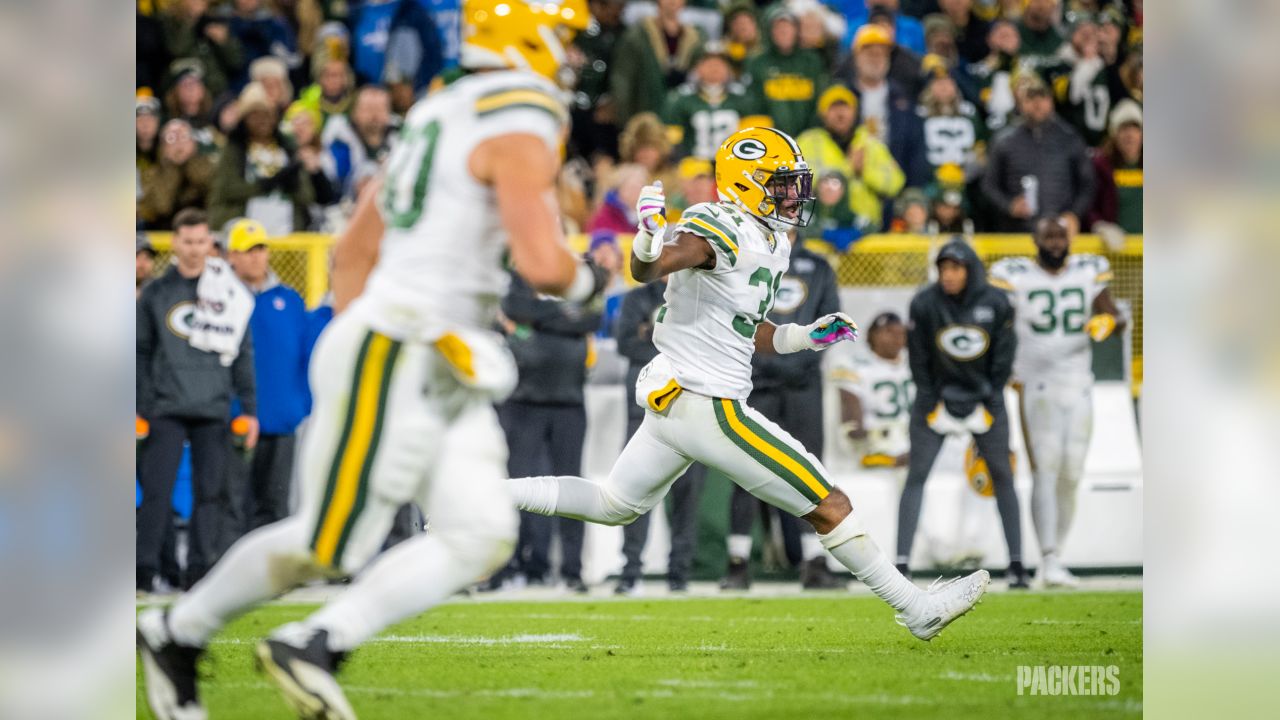 Green Bay Packers wide receiver Allen Lazard catches during pregame of an  NFL football game against the Detroit Lions, Sunday, Nov. 6, 2022, in  Detroit. (AP Photo/Duane Burleson Stock Photo - Alamy