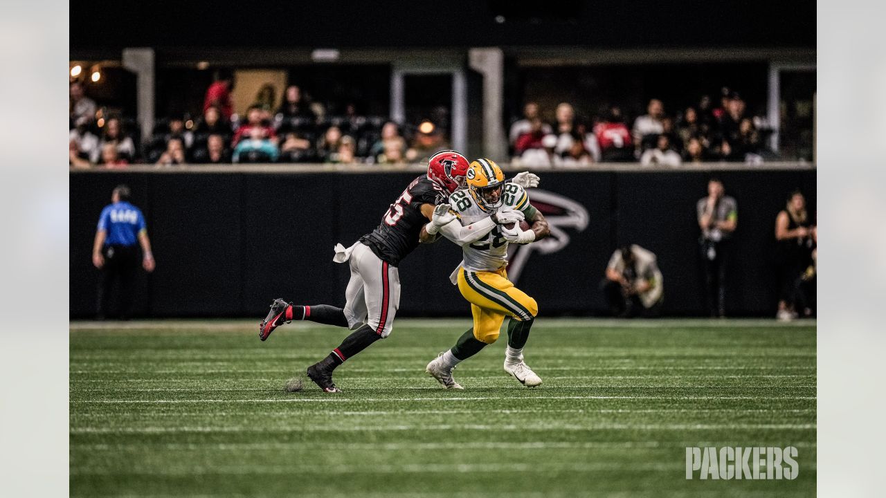 Atlanta Falcons offensive tackle Barry Wesley (69) works during the second  half of an NFL preseason football game against the Pittsburgh Steelers,  Thursday, Aug. 24, 2023, in Atlanta. The Pittsburgh Steelers won