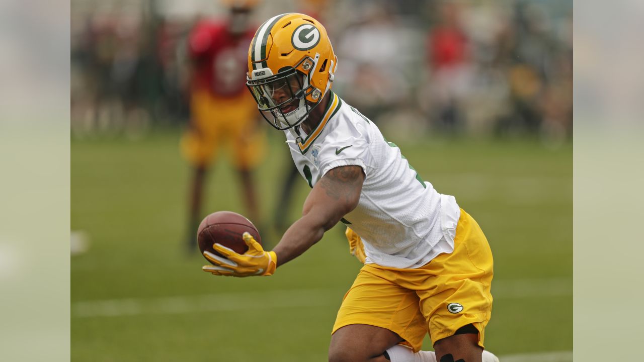 Green Bay Packers Lane Taylor participates in an NFL football practice  Tuesday May 23, 2017, in Green Bay, Wis. (AP Photo/Matt Ludtke Stock Photo  - Alamy