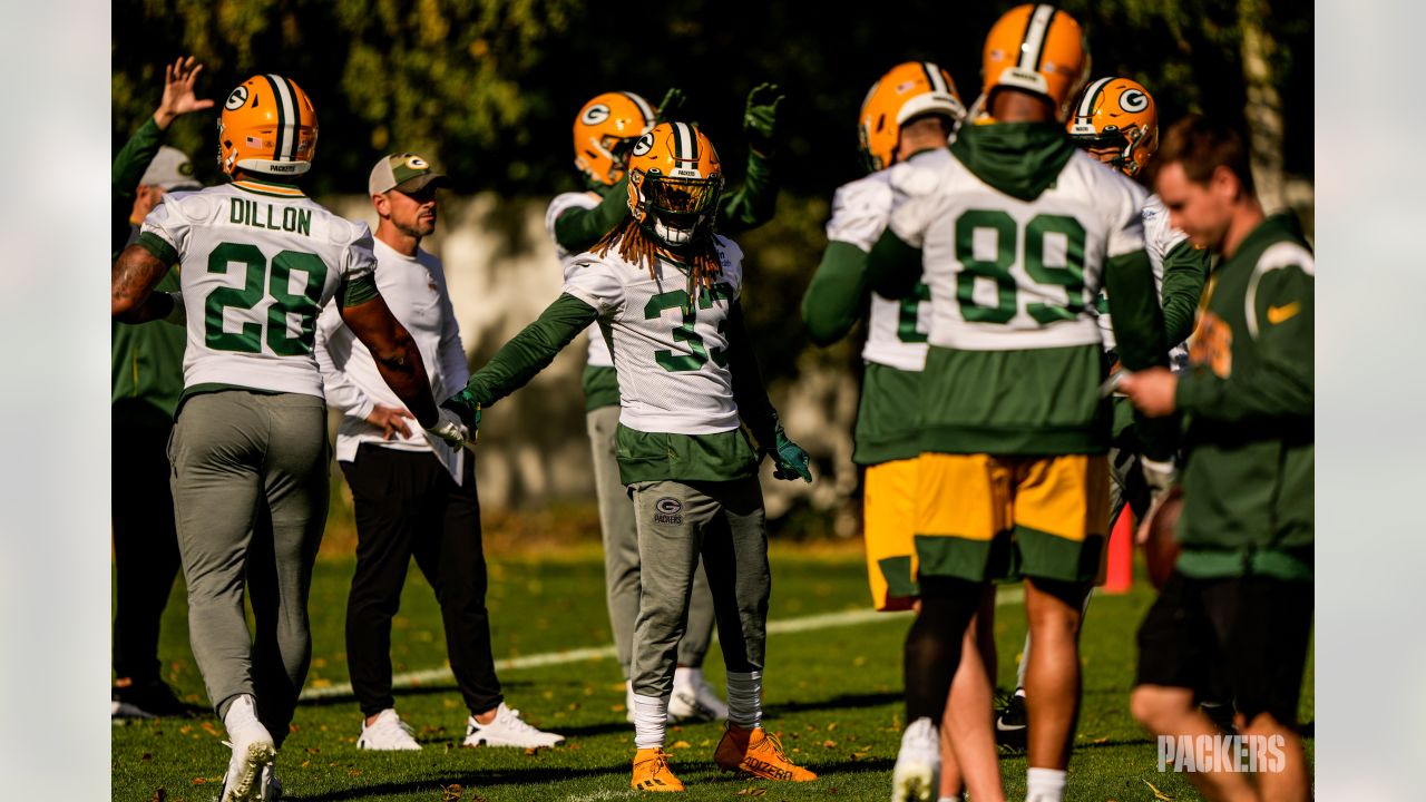 Green Bay Packers head coach Matt LaFleur during a press conference at the  Team Hotel Green Bay Packers practice at the Grove Hotel, Watford, north of  London on Friday, Oct. 07 2022