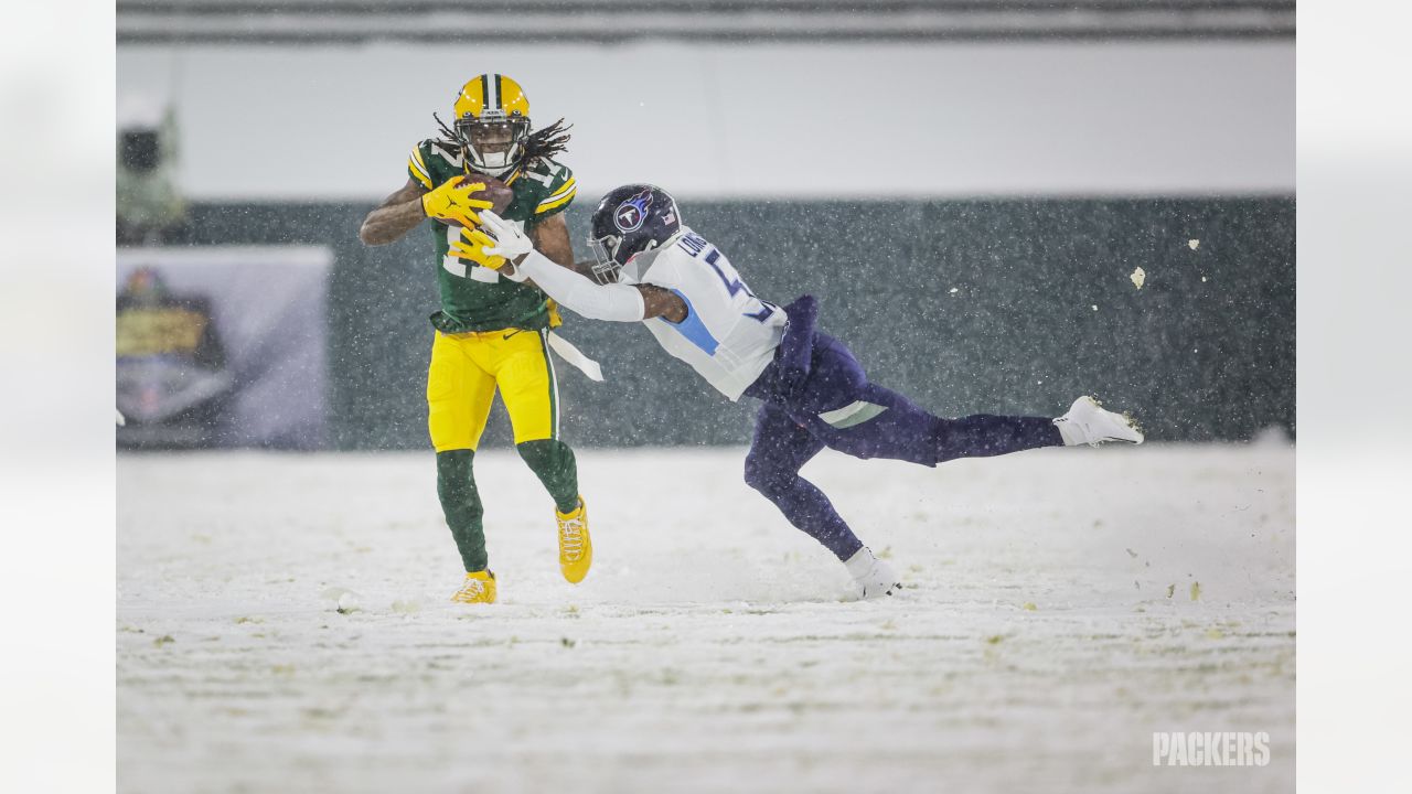 Packers Time Capsule: AJ Dillon plows through the snow in 2020 win over  Titans - Acme Packing Company