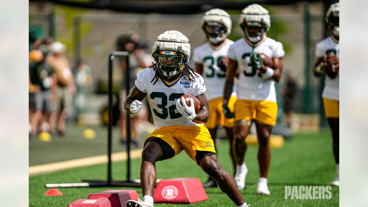 Green Bay Packers' Tucker Kraft catches a pass during an NFL football mini  camp practice session Wednesday, June 14, 2023, in Green Bay, Wis. (AP  Photo/Morry Gash Stock Photo - Alamy