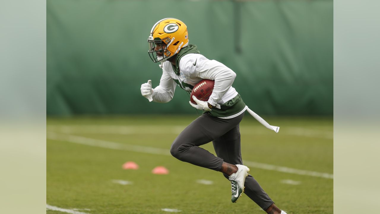 Green Bay Packers Lane Taylor participates in an NFL football practice  Tuesday May 23, 2017, in Green Bay, Wis. (AP Photo/Matt Ludtke Stock Photo  - Alamy