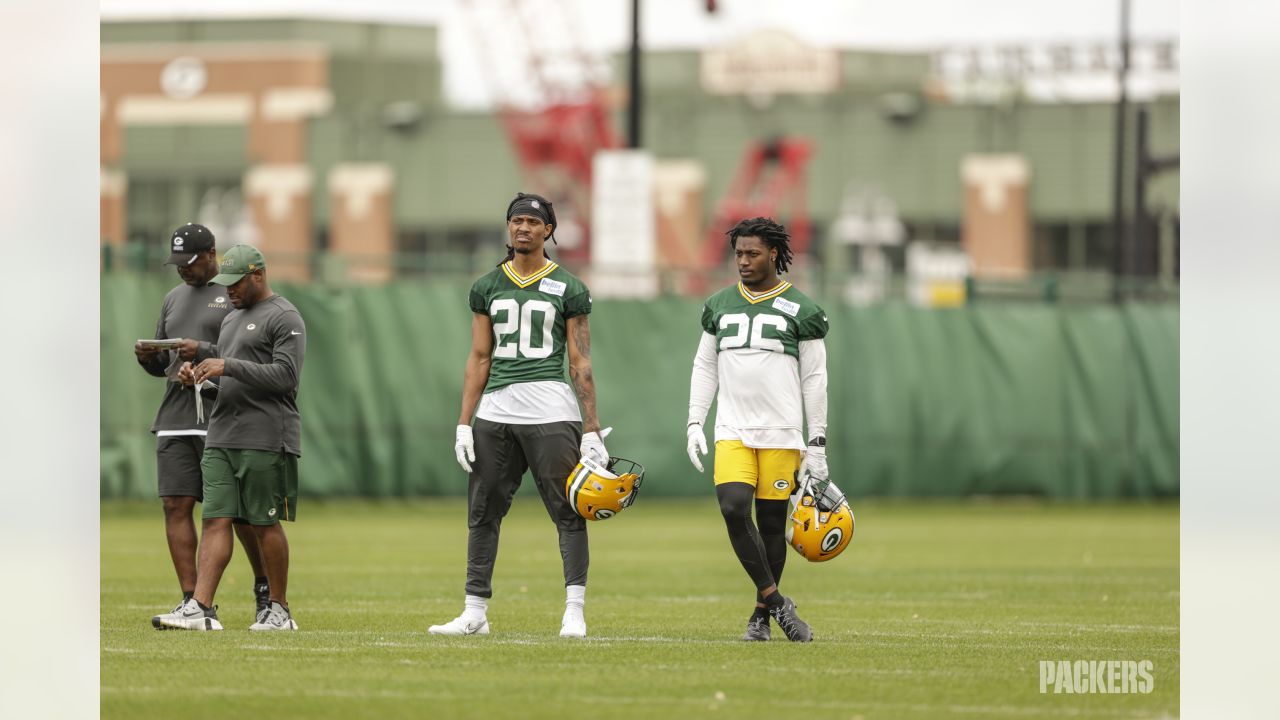 Wes Hodkiewicz on Twitter: Back at Lambeau today for #DALvsGB The featured  Gameday Program players are Aaron Jones (#Packers' Salute to Service  spokesman) and AJ Dillon (Packers vs. Cancer spokesman).   /