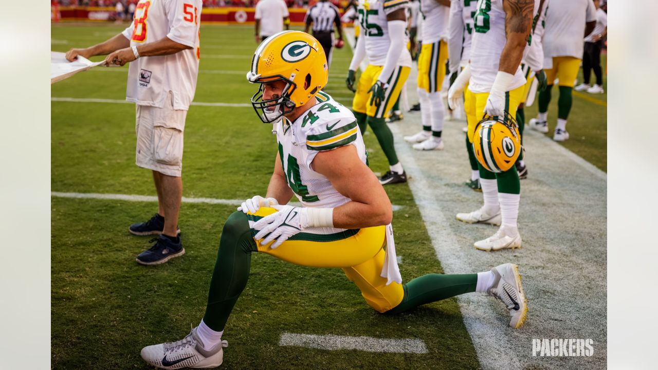 Green Bay Packers quarterback Jordan Love warms up before the start of an  NFL preseason football game between the Kansas City Chiefs and the Green  Bay Packers Thursday, Aug. 25, 2022, in