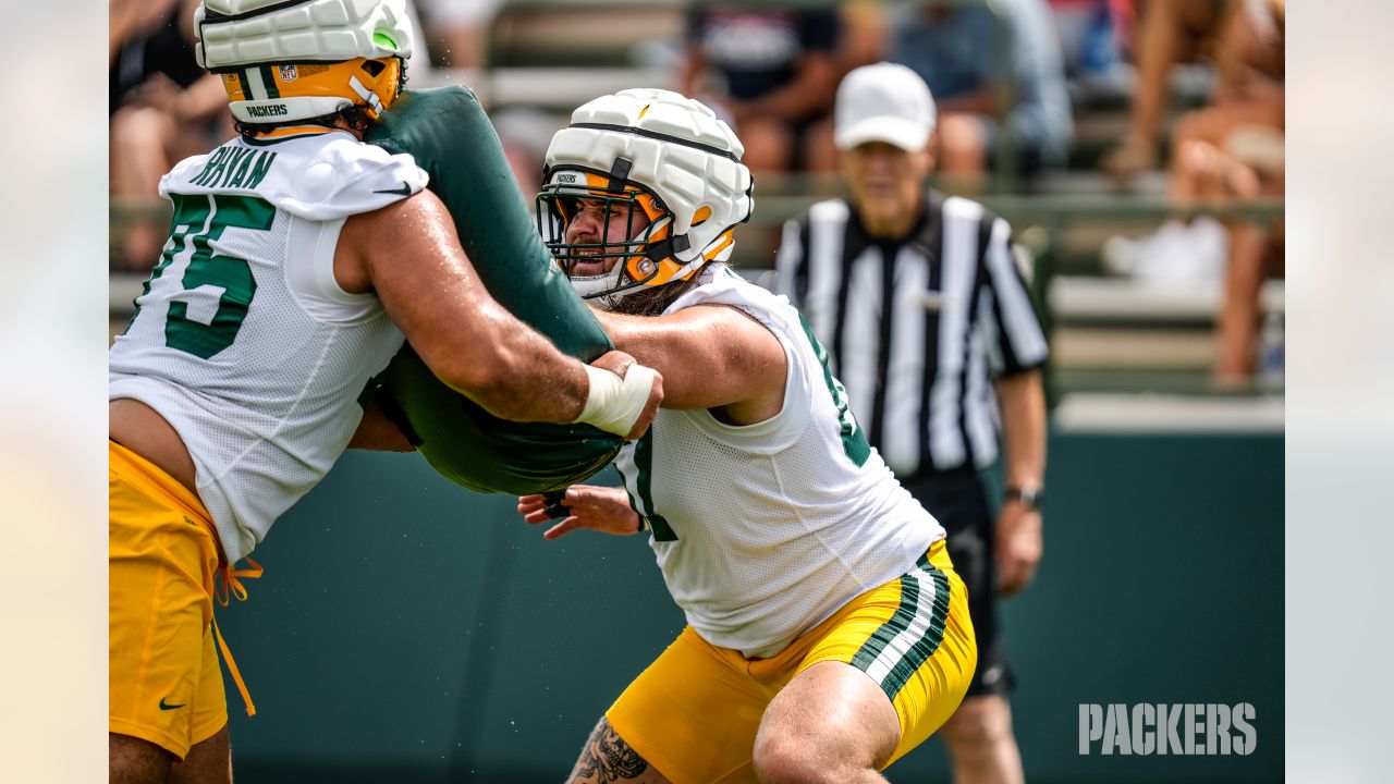 Green Bay Packers' Tucker Kraft catches a pass during an NFL football mini  camp practice session Wednesday, June 14, 2023, in Green Bay, Wis. (AP  Photo/Morry Gash Stock Photo - Alamy