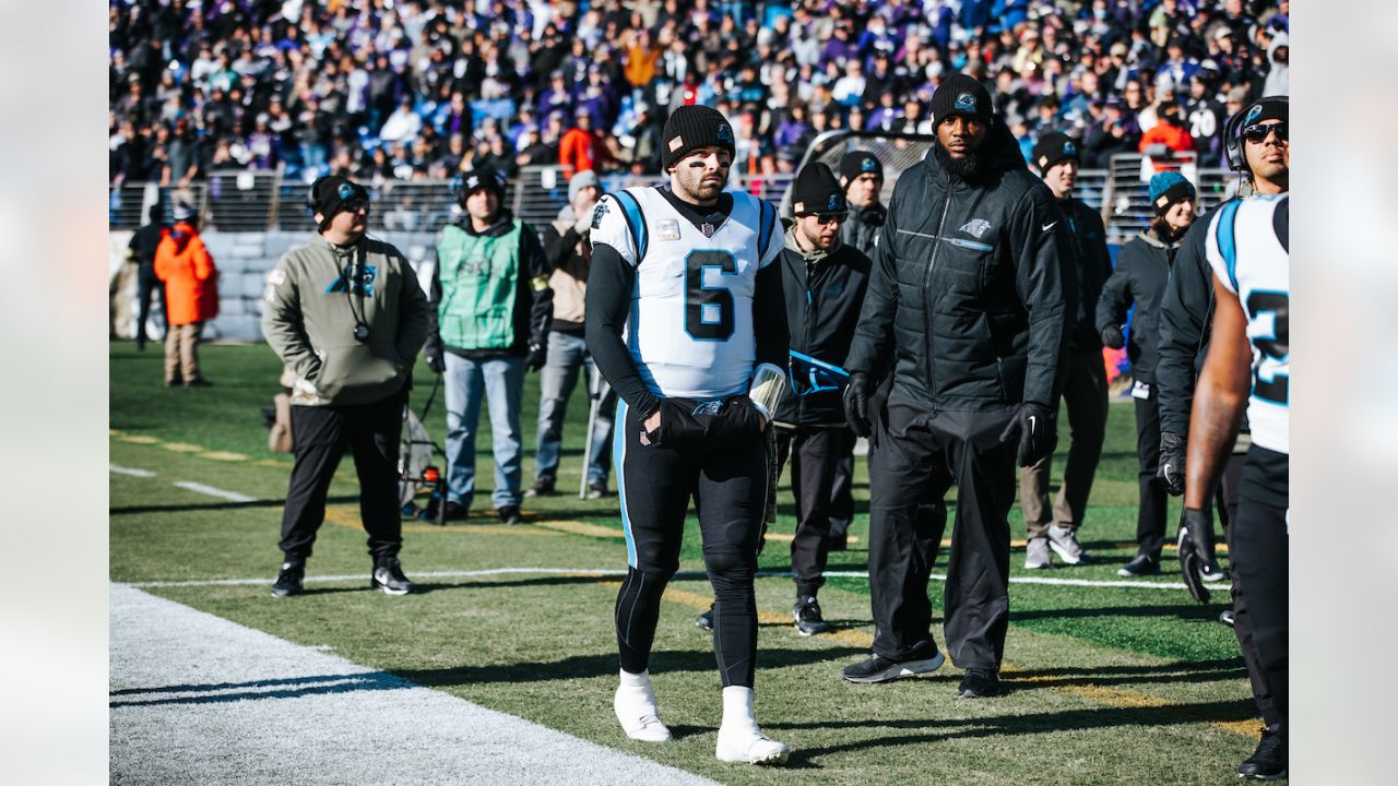 Carolina Panthers players push owner David Tepper for grass field