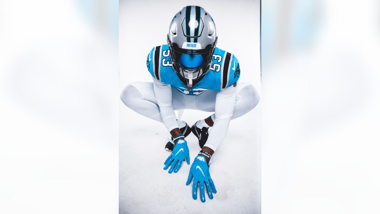 Carolina Panthers defensive end Brian Burns (53) on defense during an NFL  football game against the Carolina Panthers, Sunday, Oct. 9, 2022, in  Charlotte, N.C. (AP Photo/Brian Westerholt Stock Photo - Alamy