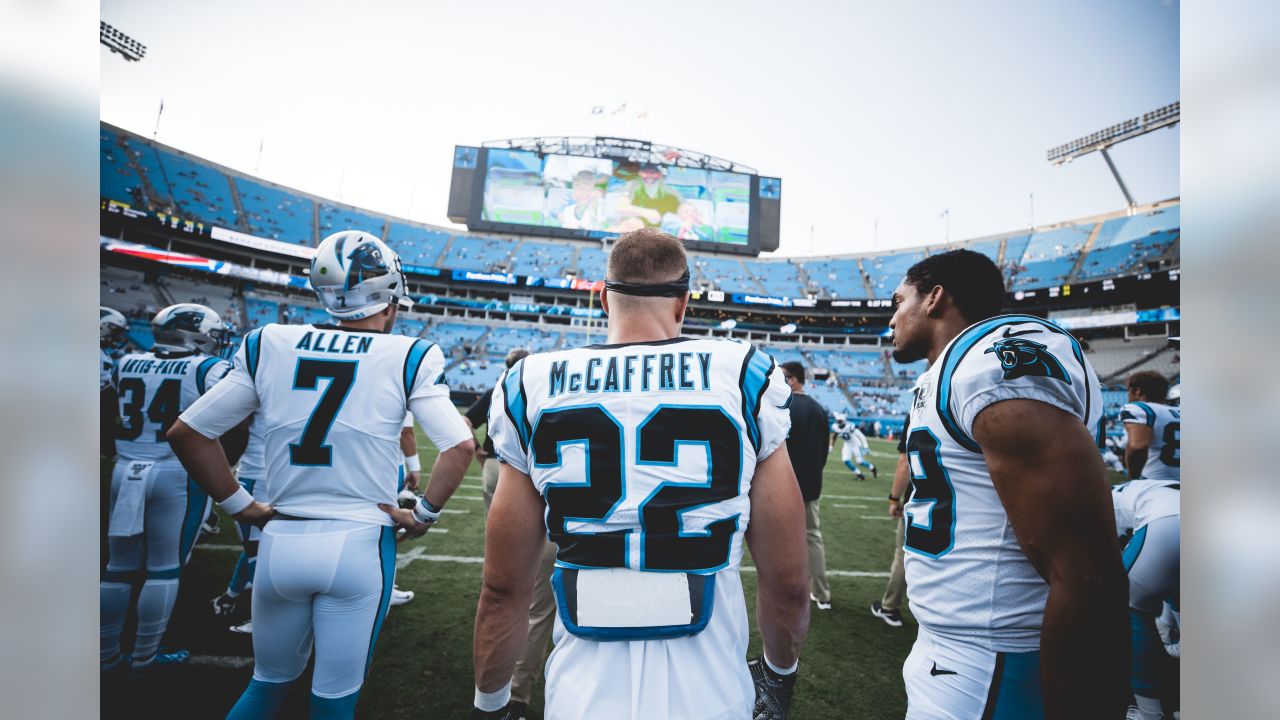 Charlotte, North Carolina, USA. 16th Aug, 2019. Carolina Panthers  quarterback Cam Newton (1) during the preseason NFL football game between  the Buffalo Bills and the Carolina Panthers on Friday August 16, 2019