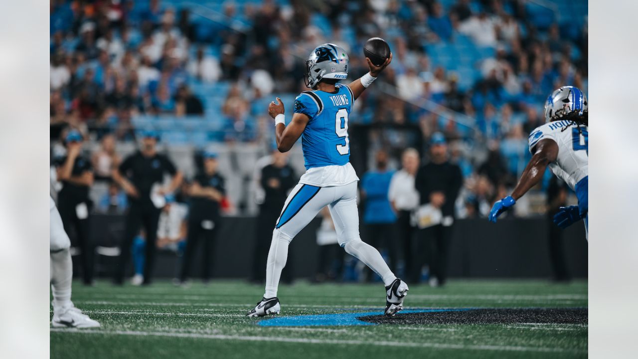 Panthers player recovers Bryce Young's first TD passafter he threw it  into the stands!