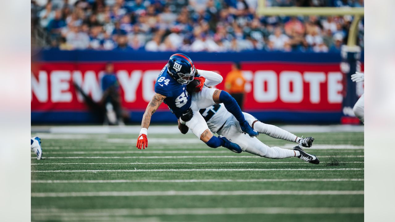 Carolina Panthers' Jaycee Horn during an NFL football game against the New  York Giants at Met Life Stadium, Sunday, Sept. 18, 2022 in East Rutherford,  NJ. (Winslow Townson/AP Images for Panini Stock