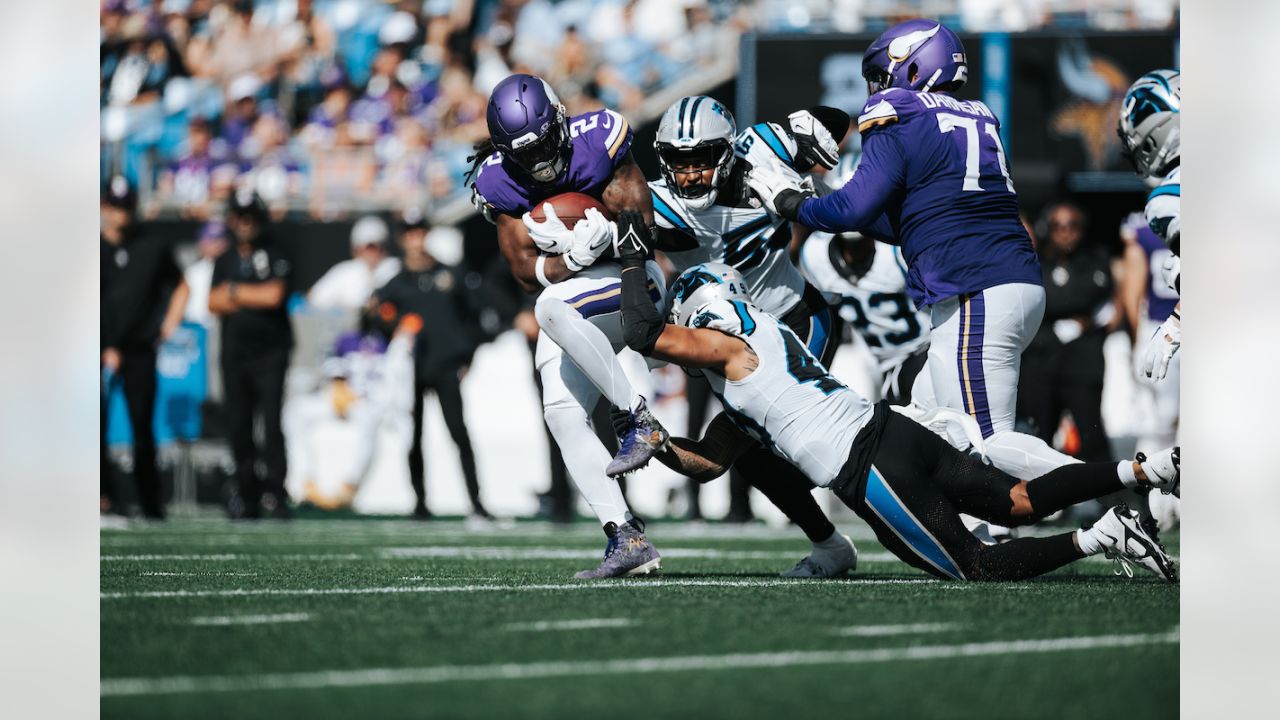 Vikings get 5 sacks, defeat Panthers 21-13