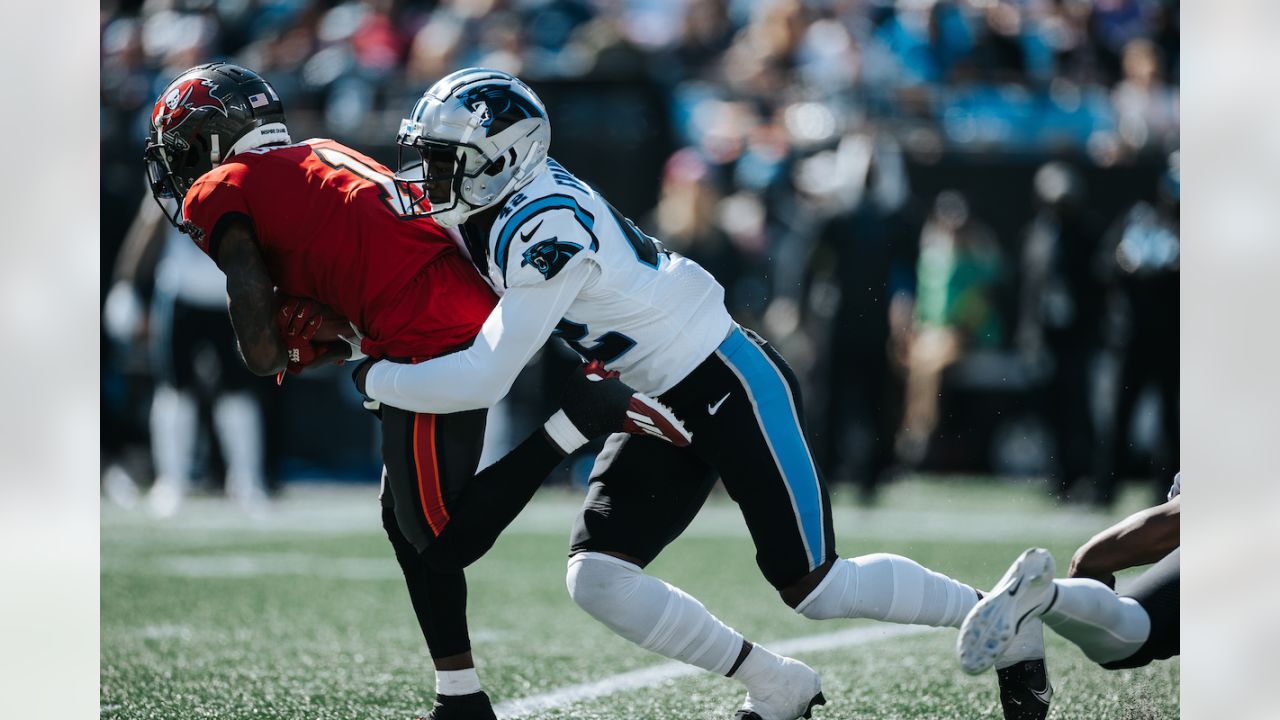 Charlotte, United States. 24th Dec, 2022. Charlotte, NC USA; Carolina  Panthers players celebrate the touchdown run by Carolina Panthers running  back D'Onta Foreman (33) during an NFL game at Bank of America