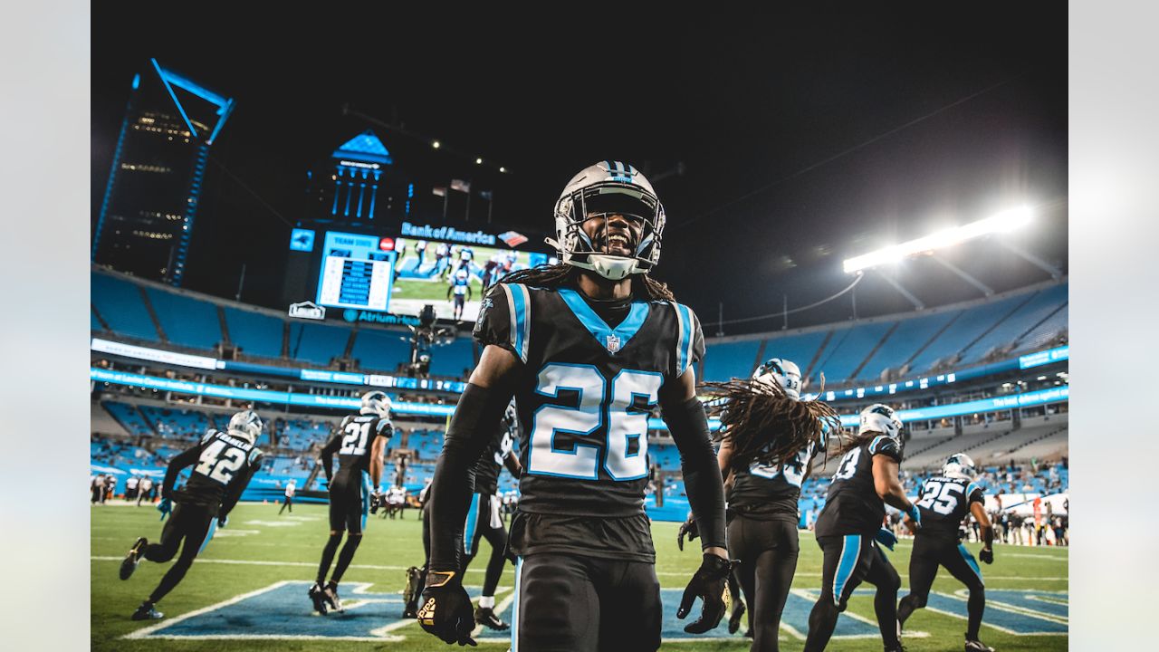 Panthers wearing black on black on black in Detroit