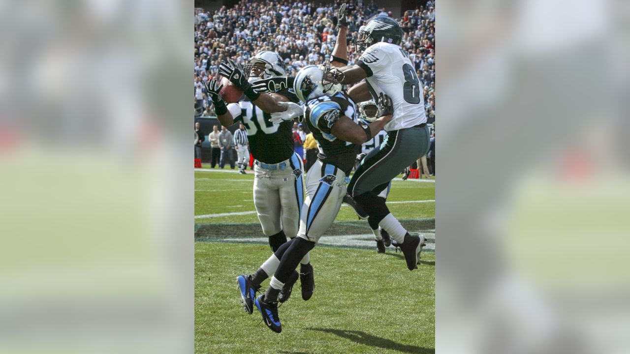 Carolina Panthers cornerback Donte Jackson (26) celebrates after a safety  during an NFL football game against the Philadelphia Eagles, Sunday, Oct.  10, 2021, in Charlotte, N.C. (AP Photo/Brian Westerholt Stock Photo - Alamy