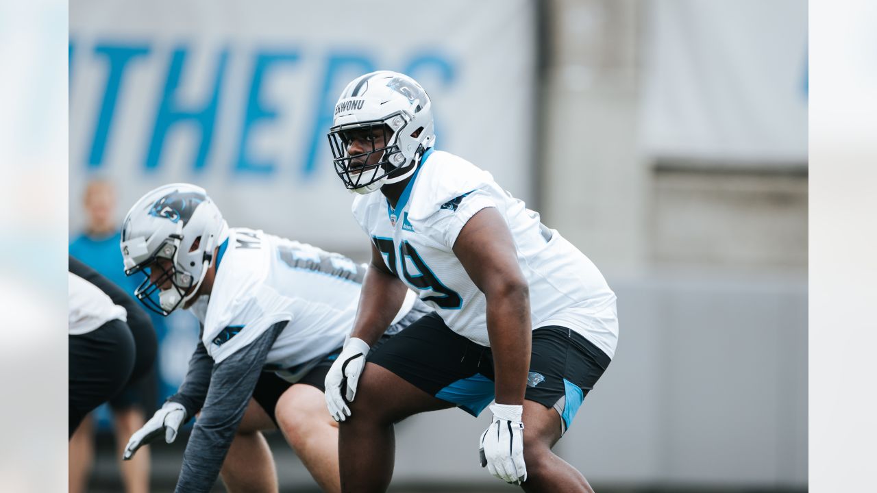 Panthers throwing a lot at rookie offensive linemen