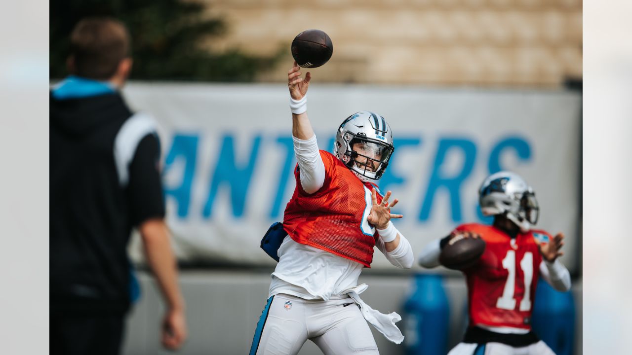 Carolina Panthers safety Jeremy Chinn plays against the New England Patriots  during the second half of an NFL football game Sunday, Nov. 7, 2021, in  Charlotte, N.C. (AP Photo/Jacob Kupferman Stock Photo 