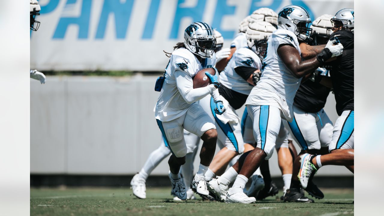 Carolina Panthers linebacker Brandon Smith walks to the field at the NFL  football team's training camp on Saturday, July 29, 2023, in Spartanburg,  S.C. (AP Photo/Jacob Kupferman Stock Photo - Alamy