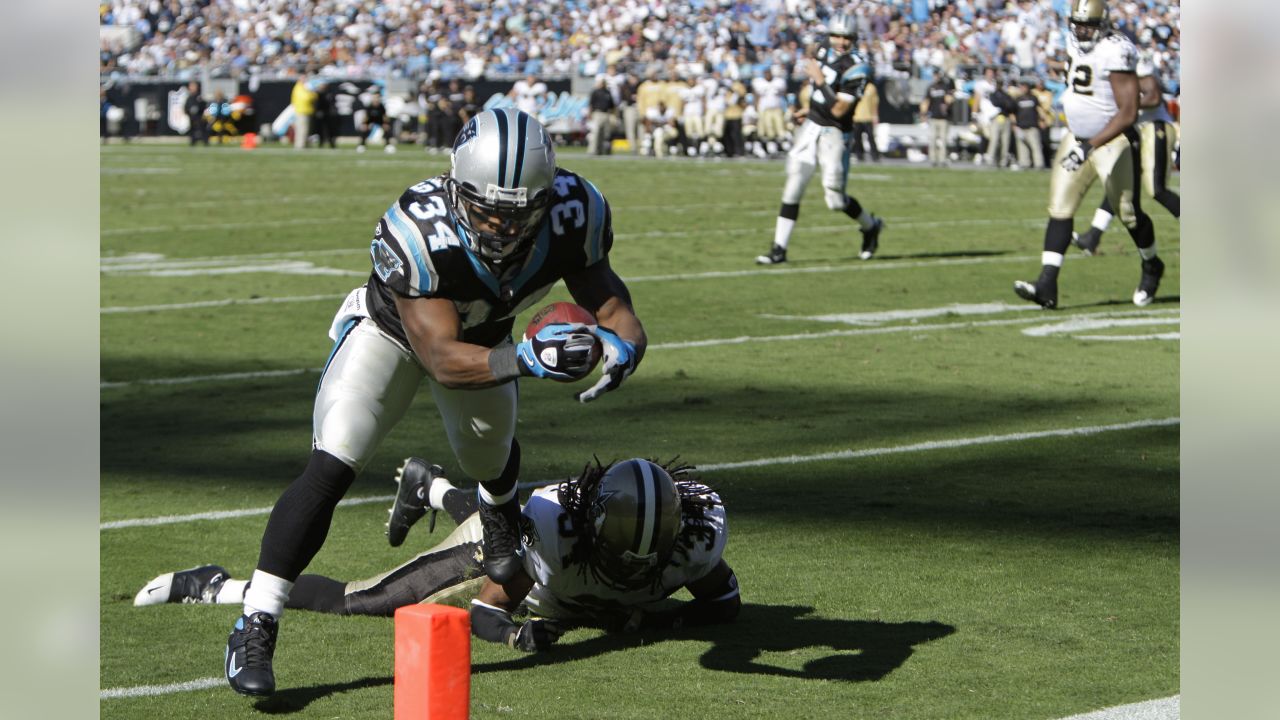 New Orleans Saints safety Tyrann Mathieu runs during the first half an NFL  football game between the Carolina Panthers and the New Orleans Saints in  New Orleans, Sunday, Jan. 8, 2023. (AP