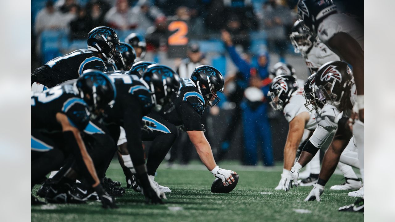 Carolina Panthers wide receiver Laviska Shenault Jr. runs for a touchdown  against the Atlanta Falcons during the first half of an NFL football game  on Thursday, Nov. 10, 2022, in Charlotte, N.C. (