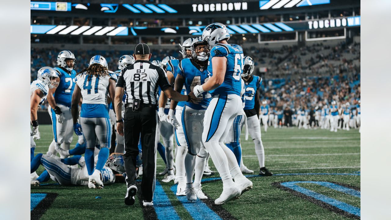 Panthers player recovers Bryce Young's first TD passafter he threw it  into the stands!