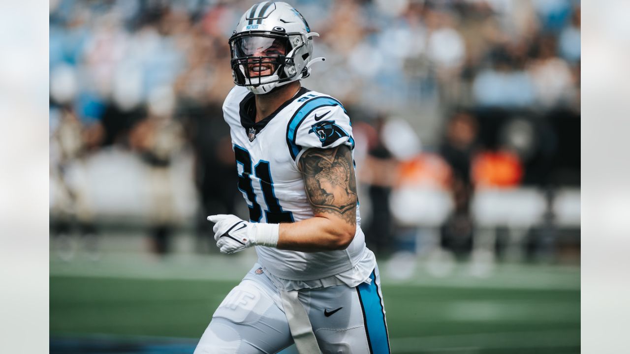 Brian Burns returns to Panthers practice in pads; status for Sunday's game  remains uncertain - The San Diego Union-Tribune