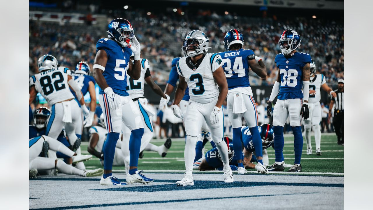 Carolina Panthers quarterback Bryce Young throws the ball during the first  half of an NFL preseason football game against the New York Giants, Friday,  Aug. 18, 2023, in East Rutherford, N.J. (AP