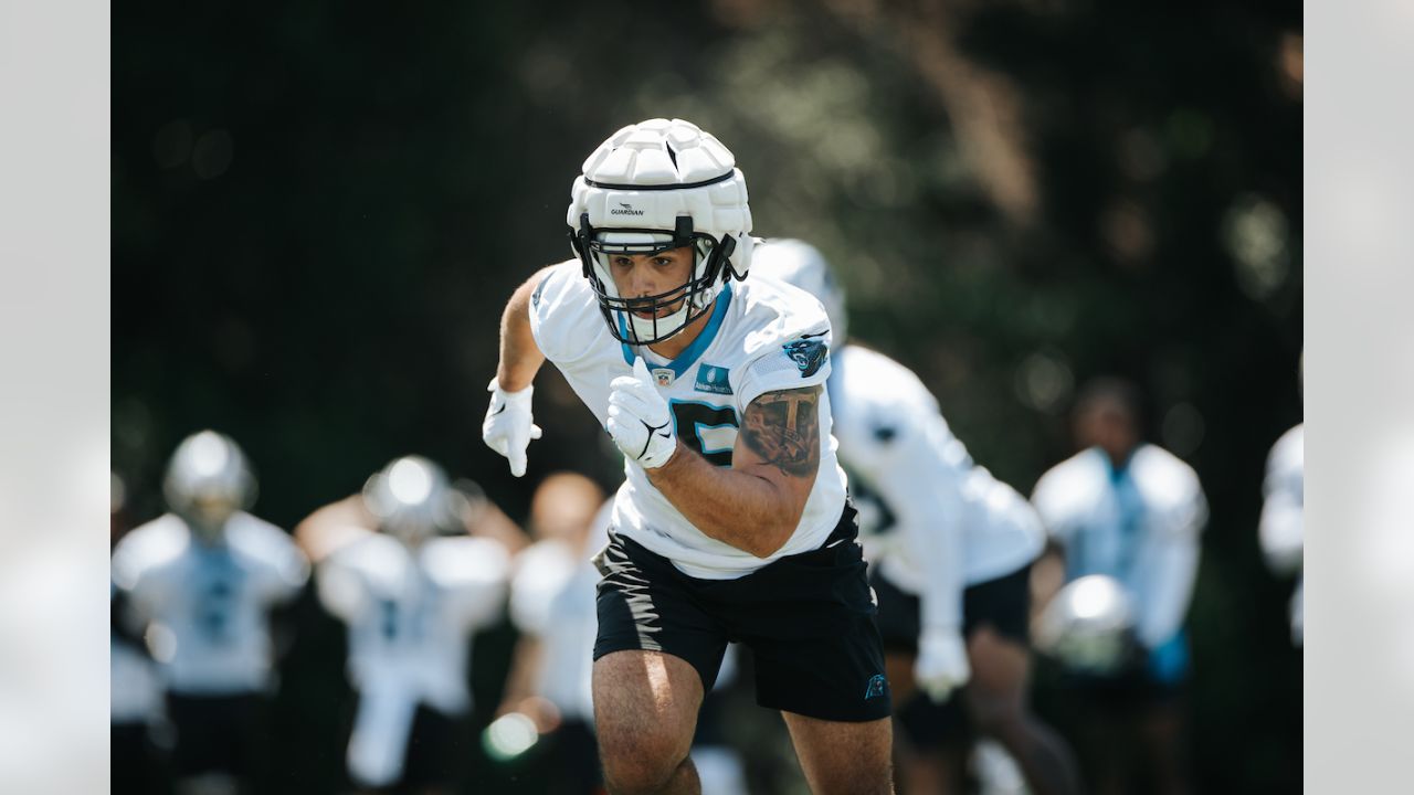 SPARTANBURG, SC - AUGUST 09: Carolina Panthers wide receiver DJ Moore (2)  during the Carolina Panthers training camp on August 09, 2022, at Wofford  College in Spartanburg, SC. (Photo by John Byrum/Icon