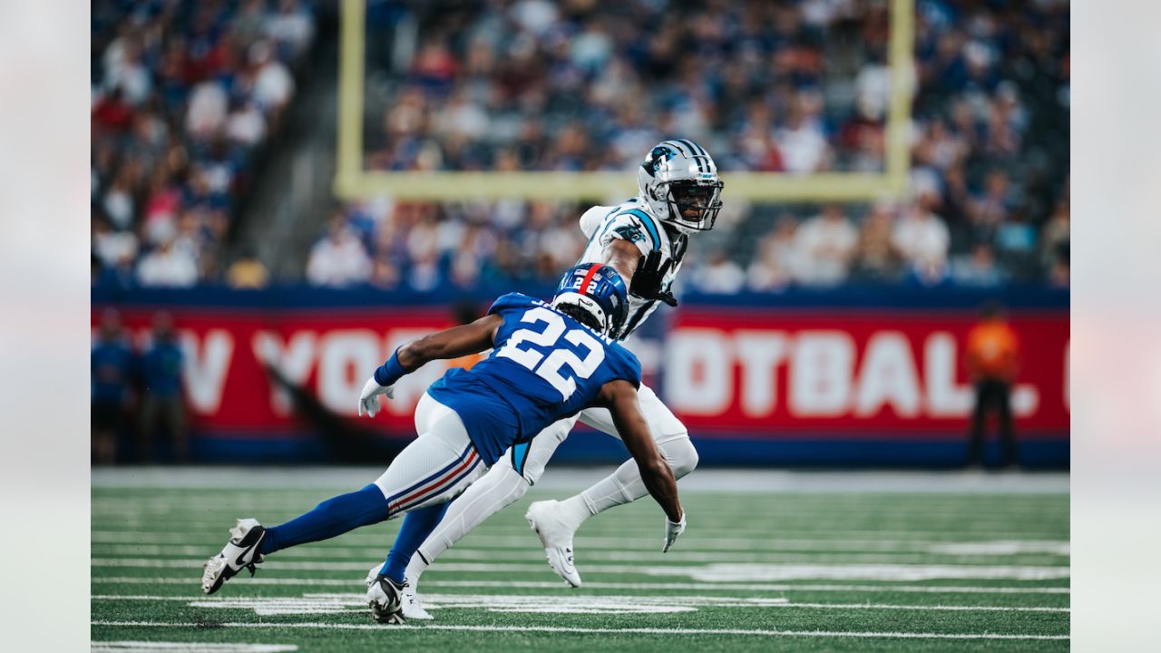 Carolina Panthers running back Spencer Brown (41) warms up before an NFL  pre-season football game against the New York Giants on Friday, Aug. 18,  2023, in East Rutherford, N.J. (AP Photo/Rusty Jones