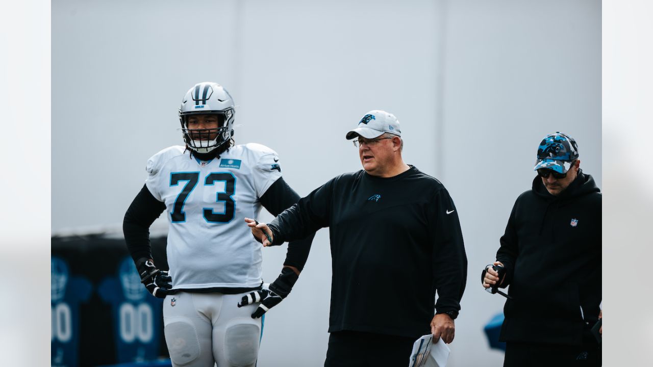 Sam Franklin Jr. #42 of the Carolina Panthers in action against