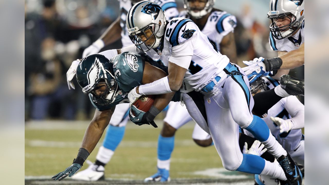 Carolina Panthers cornerback Donte Jackson (26) celebrates after a safety  during an NFL football game against the Philadelphia Eagles, Sunday, Oct.  10, 2021, in Charlotte, N.C. (AP Photo/Brian Westerholt Stock Photo - Alamy