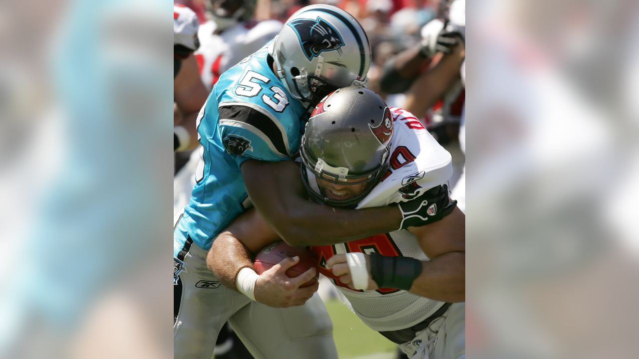 Carolina Panthers linebacker Chandler Wooten (57) on defense during an NFL  preseason football game against the New York Jets, Saturday, Aug. 12, 2023,  in Charlotte, N.C. (AP Photo/Brian Westerholt Stock Photo - Alamy