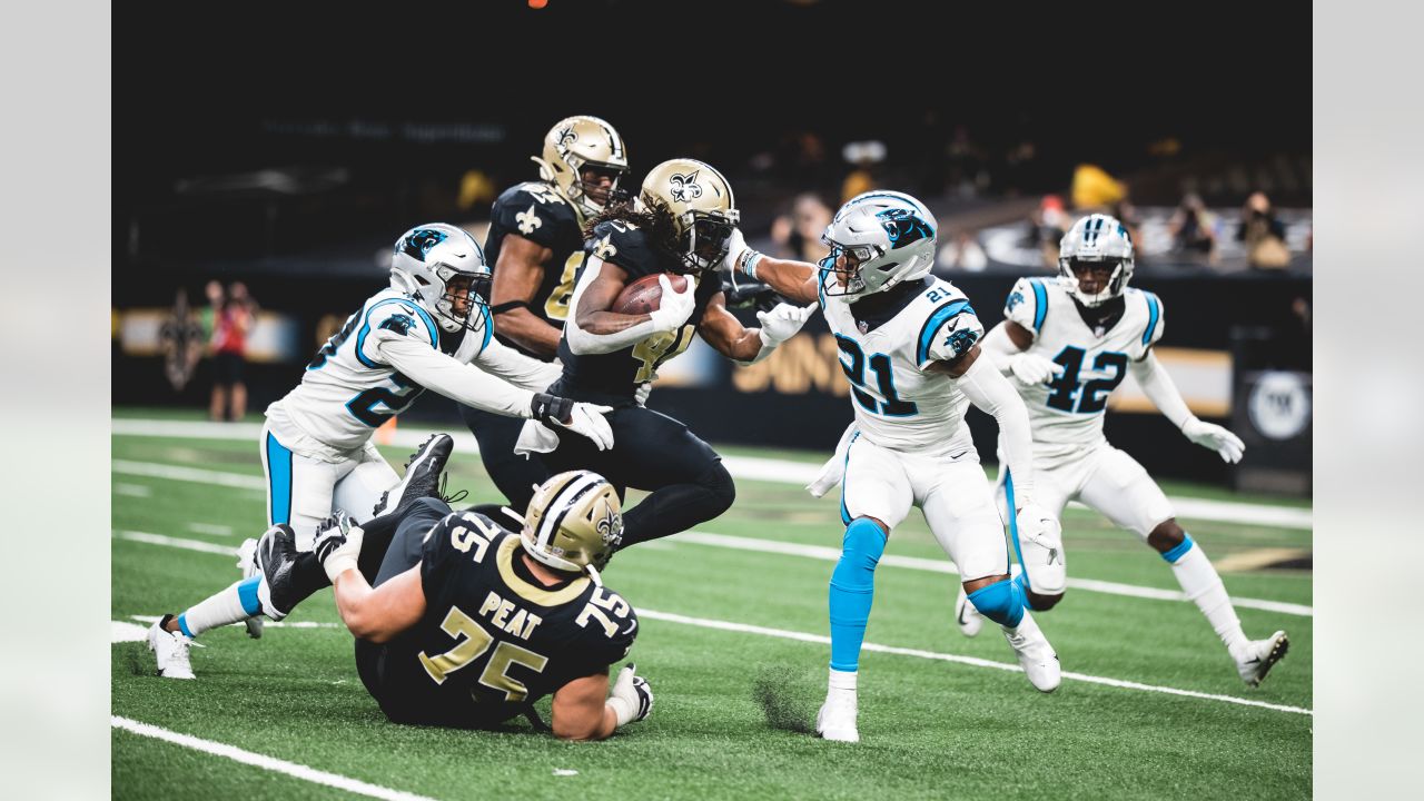 New York Jets wide receiver T.J. Luther (85) runs a route during an NFL  preseason football game against the Carolina Panthers, Saturday, Aug. 12,  2023, in Charlotte, N.C. (AP Photo/Brian Westerholt Stock