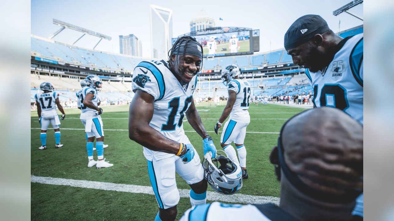 Charlotte, North Carolina, USA. 16th Aug, 2019. Carolina Panthers  quarterback Cam Newton (1) during the preseason NFL football game between  the Buffalo Bills and the Carolina Panthers on Friday August 16, 2019