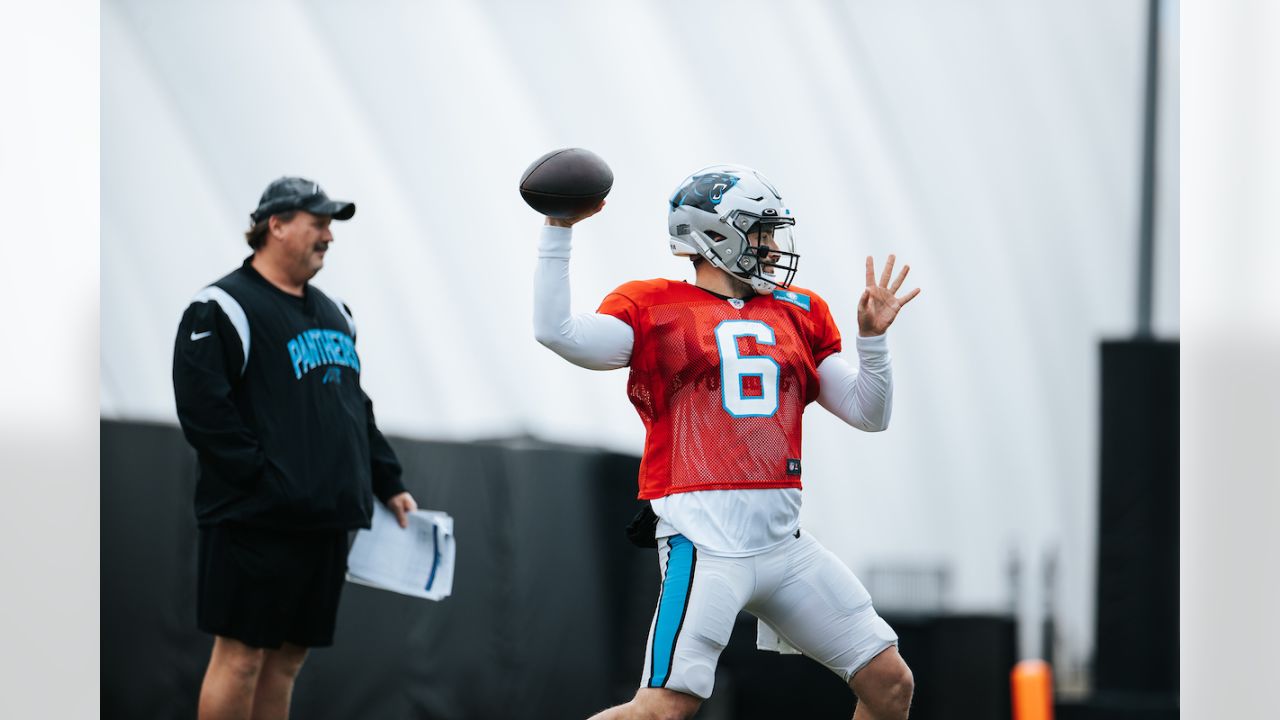 Panthers' Baker Mayfield goes viral for headbutting teammates without helmet  after victory over Falcons