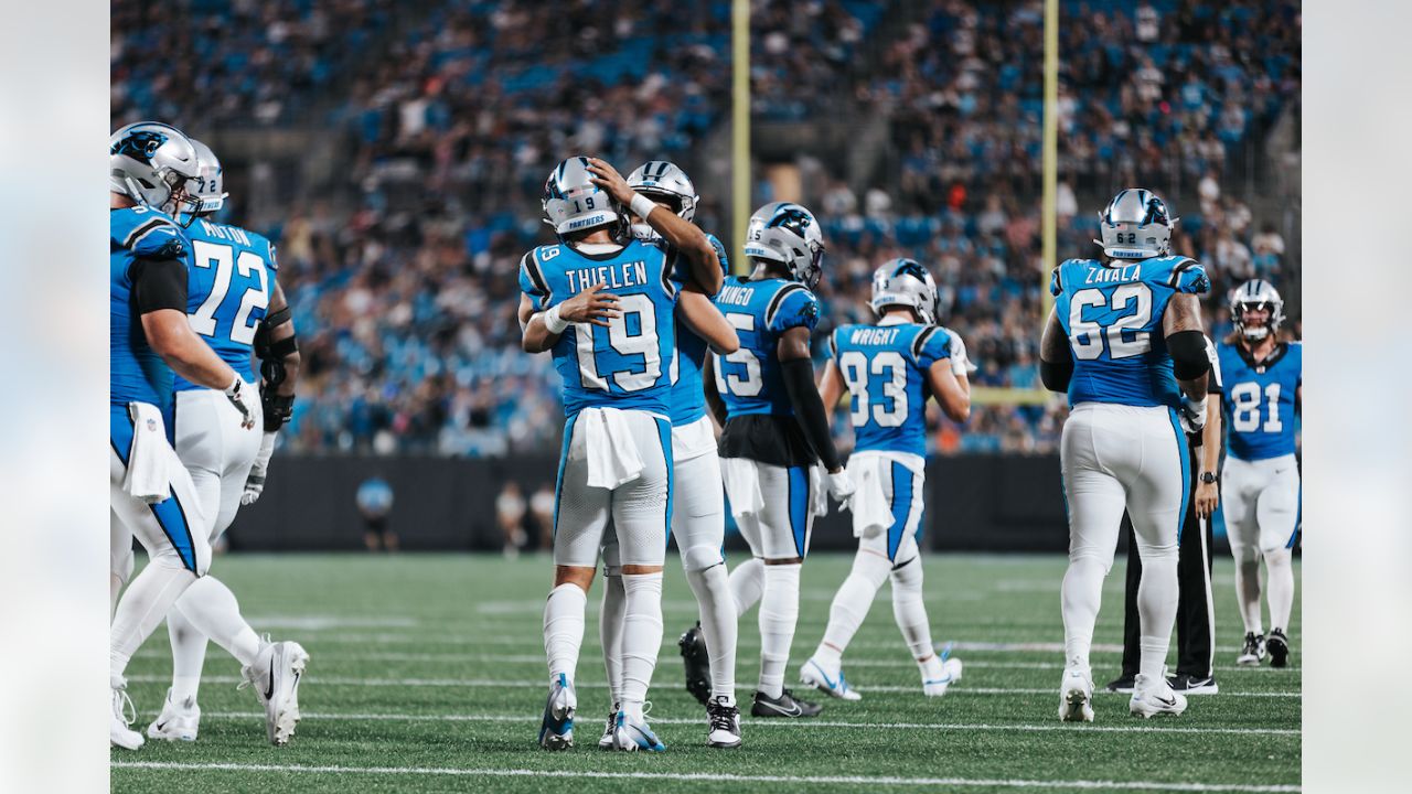 Panthers player recovers Bryce Young's first TD passafter he threw it  into the stands!