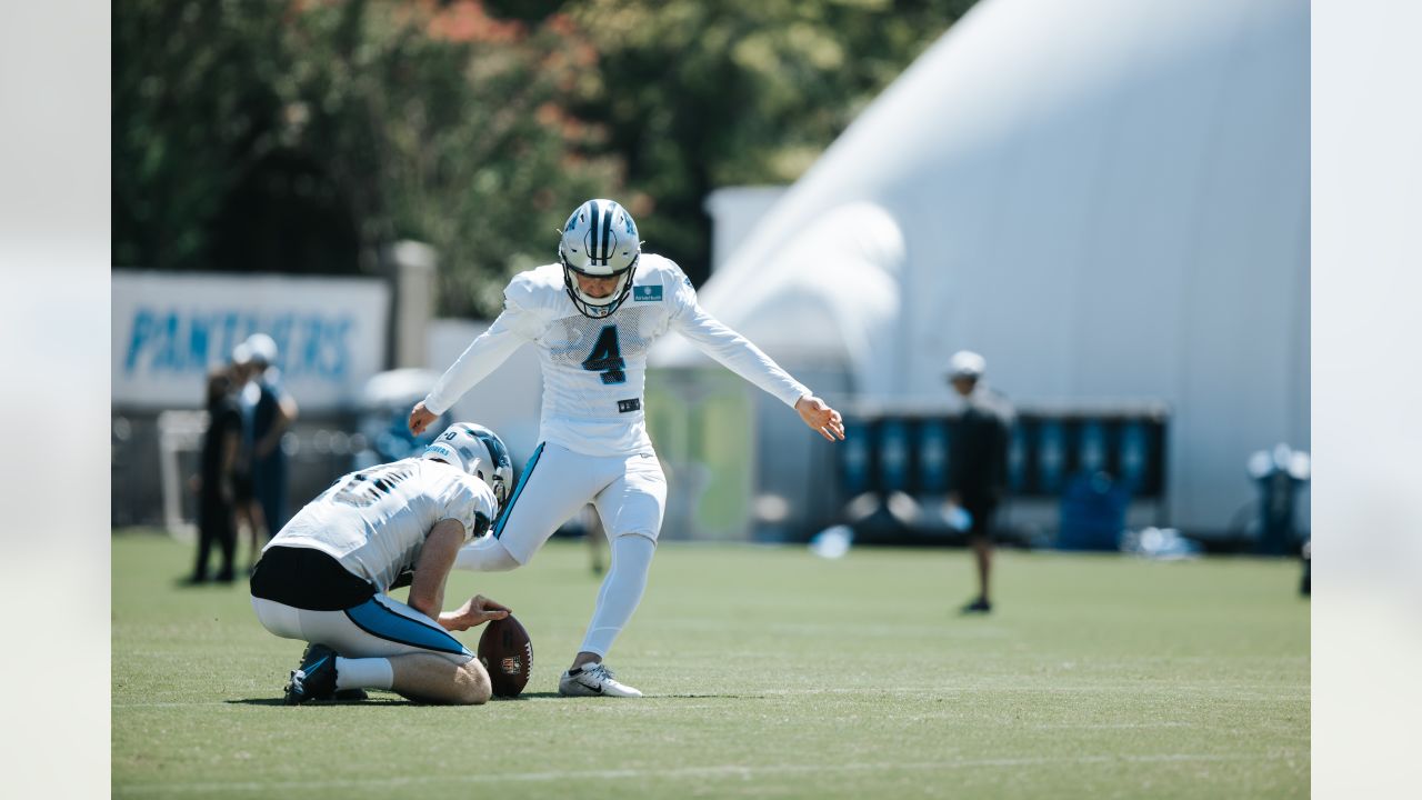 Carolina Panthers linebacker Brandon Smith (40) looks on during an NFL  football game against the Tampa Bay Buccaneers Sunday, Oct. 23, 2022, in  Charlotte, N.C. (AP Photo/Jacob Kupferman Stock Photo - Alamy