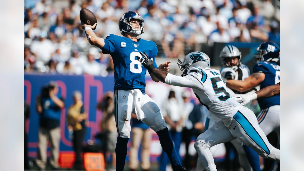 Carolina Panthers linebacker Arron Mosby (46) lines up on defense during an  NFL preseason football game against the Buffalo Bills, Saturday, Aug. 26,  2022, in Charlotte, N.C. (AP Photo/Brian Westerholt Stock Photo - Alamy