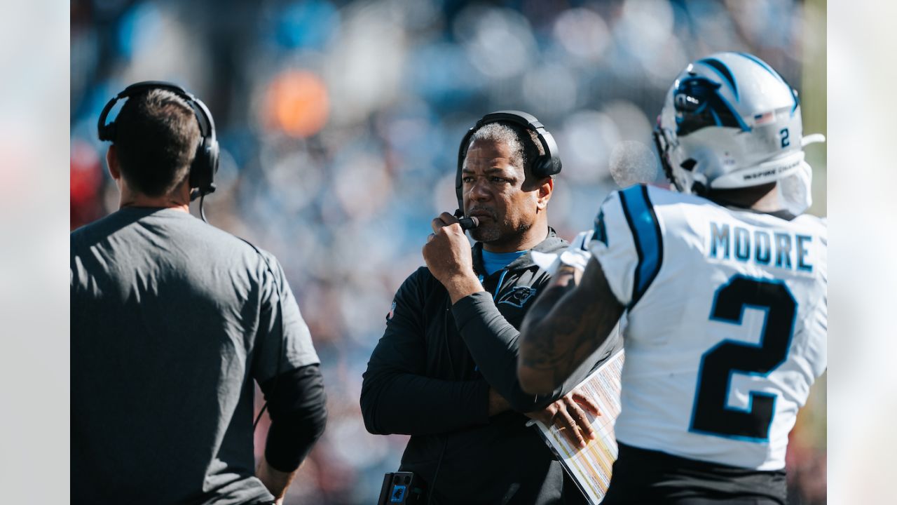 Carolina Panthers quarterback PJ Walker (11) drops back to pass during an  NFL football game against the Tampa Bay Buccaneers, Sunday, Oct. 23, 2022,  in Charlotte, N.C. (AP Photo/Brian Westerholt Stock Photo - Alamy