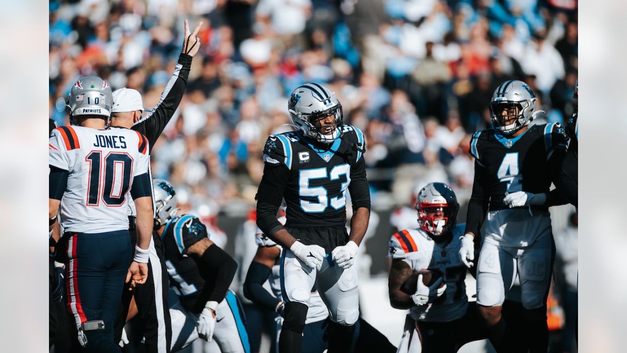 Carolina Panthers defensive end Brian Burns (53) on defense during